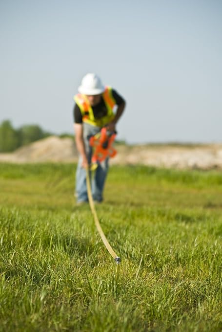 Crescent Lufkin 1/2" x 150' Hi-Viz Orange Engineer's Fiberglass Tape Measure - FE150D