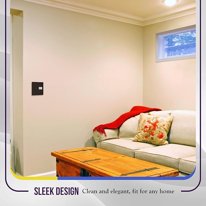 ENERLITES Combination Toggle Light Switch/Decorator Light Switch Plate, Double Switch Wall Plate, Standard Size 2-Gang 4.68" x 4.73", Polycarbonate Thermoplastic, Gloss Finish, SI881131-BR, Brown