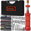 68Pcs Torque Screwdriver Wrench Set 10-70 IN.LB, Inch Pound Torque Driver | with S2 Steel Bits, 1/4" Drive, Magnetic Quick-Release Adapter for Bike Repair, Mounting and Maintenance