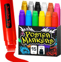 ARTISTRO 12 Multicolor Paint Pens for Glass Marking, Rock Painting, Ceramic, Wood, Fabric, Scrapbooking, DIY Craft Making, Coloring - Acrylic Paint Markers Jumbo Tip 15mm