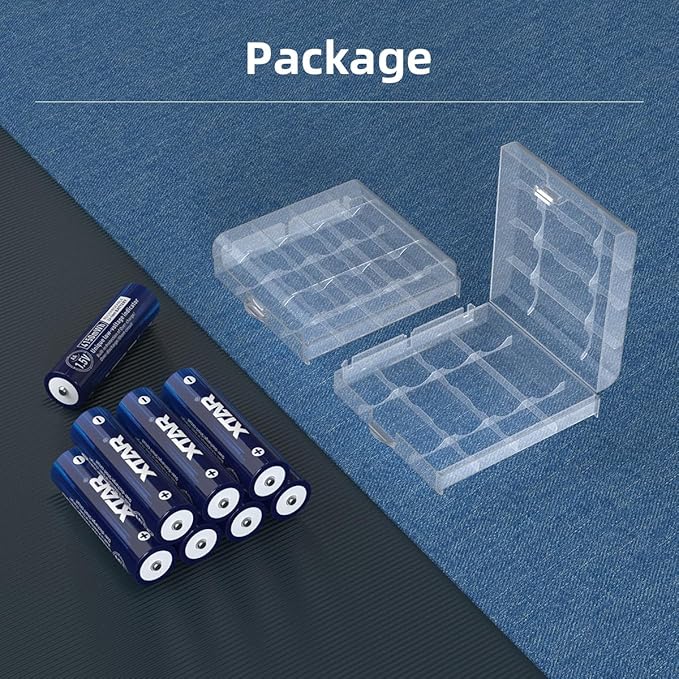 XTAR 4150mWh (2500mAh) 1.5V AA Rechargeable aa Batteries: Longevity Safety Efficiency (8pcs 1.5V AA 4150mWh)
