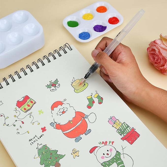 Mr. Pen- Plastic Paint Palette, 30 Pack, 6 Wells, White Rectangular Paint Tray Palette for Painting, DIY Craft