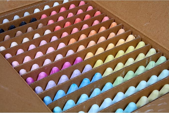 Crayola Washable Outdoor Sidewalk Chalk Collection (130ct), Bulk Anti-Roll Chalk Sticks for Kids, Outdoor Toys & Activities, Teacher Appreciation Gifts, Ages 4, 5, 6
