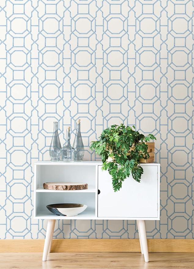 NuWallpaper Sapphire Sanya Peel and Stick Wallpaper, Removable Wallpaper, 20.5 in x 18 ft