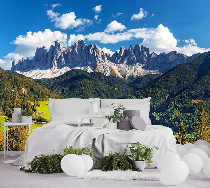 Jdayda Nature Lanscape Mountain Wallpaper Mural Bedroom Livingroom | 149"x107" Not Self-Adhesive