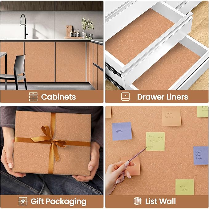Cream Peel and Stick Self Adhesive Wallpaper Countertop Contact Paper | Orange Removable Embossed Silk Waterproof Bathroom Wallpaper 15.7" X 393.7" Kitchen Vinyl Wrap for Cabinet Shelf Liner Paper
