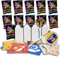 Chameleon Colors Ultimate Sidewalk Chalk Paint Kit, Fun, Washable Art Supplies, 11 Colorful Chalk Powders, 4 Squeeze Bottles, 5 Brushes, 10 Stir Sticks, 6 Stencils & 1 Roll of Masking Tape