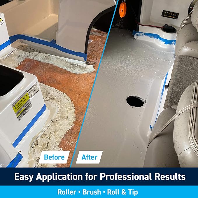 TotalBoat TotalBilge Epoxy Based Bilge Paint for Boat Bilges, Bulkheads, Engine Rooms and Locker Areas (White, Gallon)