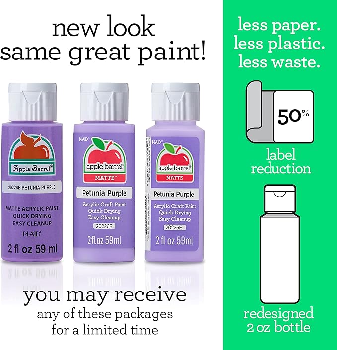 Apple Barrel Acrylic Paint, Light Lavender 2 fl oz Classic, Easy To Apply DIY Arts And Crafts, Art Supplies With A Matte Finish