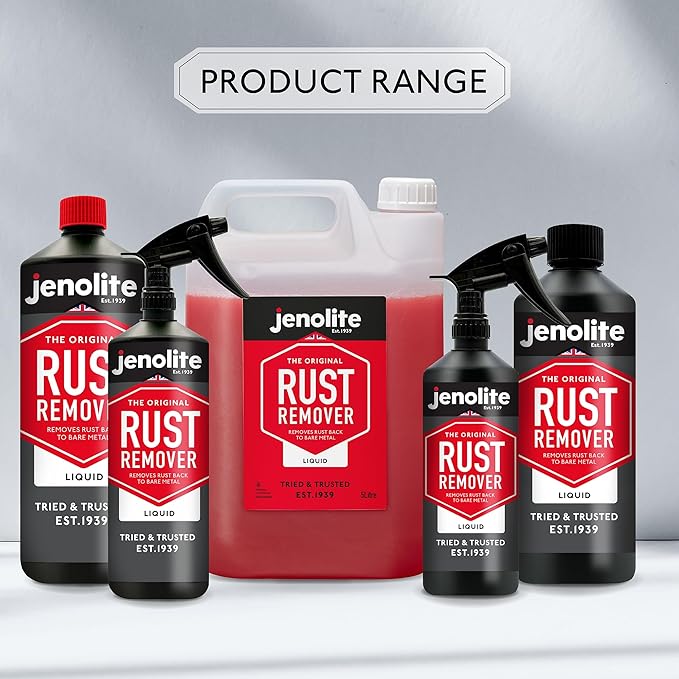 JENOLITE Original Rust Remover for Metal - Fast Acting Liquid - Industrial Strength, Removes Rust Back to Bare Metal - 500ml (16.9 fl oz)