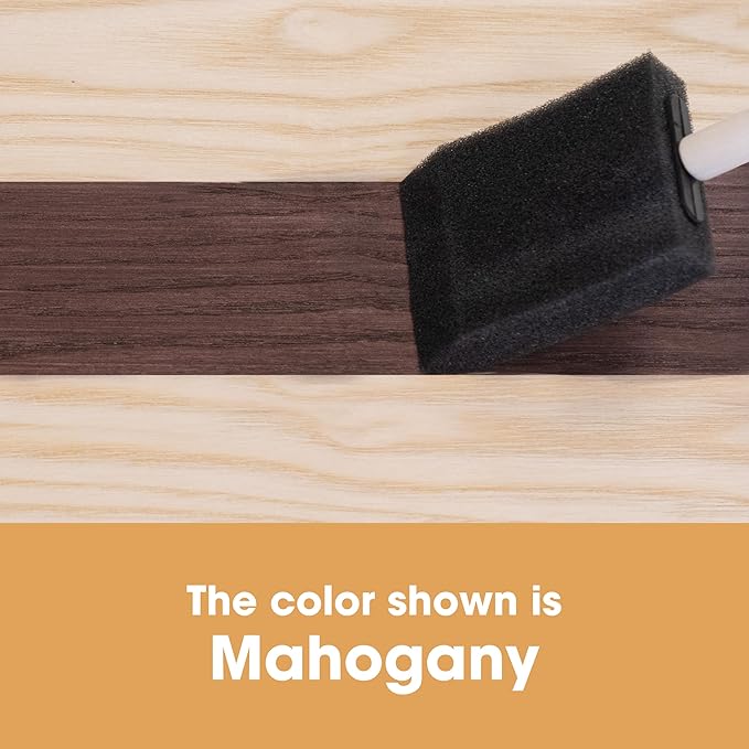 Furniture Clinic Wood Stain | Mahogany | Water Based | Fast Drying, Low Odor, & Non-Toxic | for Indoor & Outdoor Furniture and More | Multiple Finishes | (17oz / 500ml)