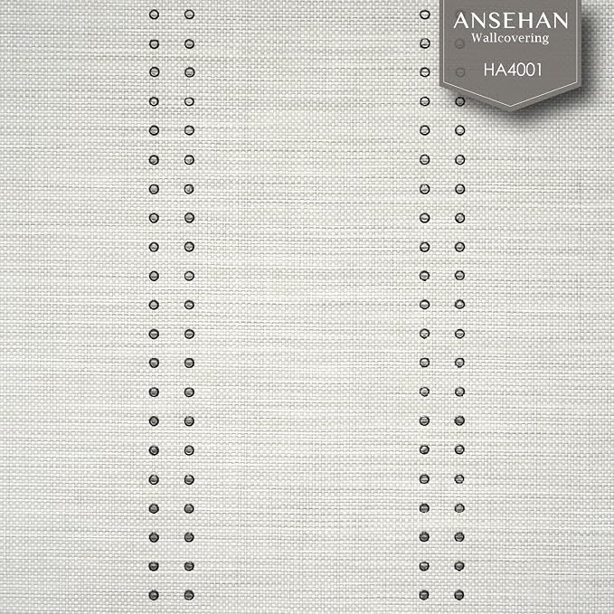 Ansehan Hand-Crafted Wallcovering HA4001 Droplets Stripe 36" W x8 Yard L Textured, Modern, Non Prepasted Natural Home Décor for Holiday Home Decor, Repose Grey/Dark Sliver
