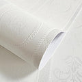 White 3D Embossed Textured Peel Stick Wallpaper 17.3"x1200" | Removable Renter Friendly Contact Paper, Waterproof Self Adhesive Wallpaper for Bedroom, Bathroom, Decor,144 sq.
