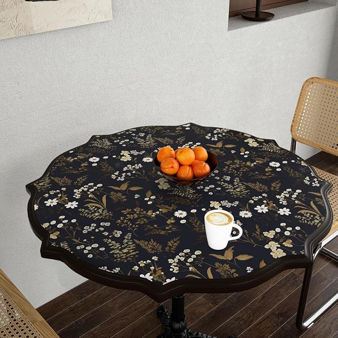 Floral Leaf Vintage Wallpaper Peel and Stick 17.5"x197", Dark Gold | Self Adhesive/Removable/Waterproof/Thick Vinyl Contact Paper for Bathroom Bedroom Shelf Cabinet Drawer,Prepasted,Easy Peel