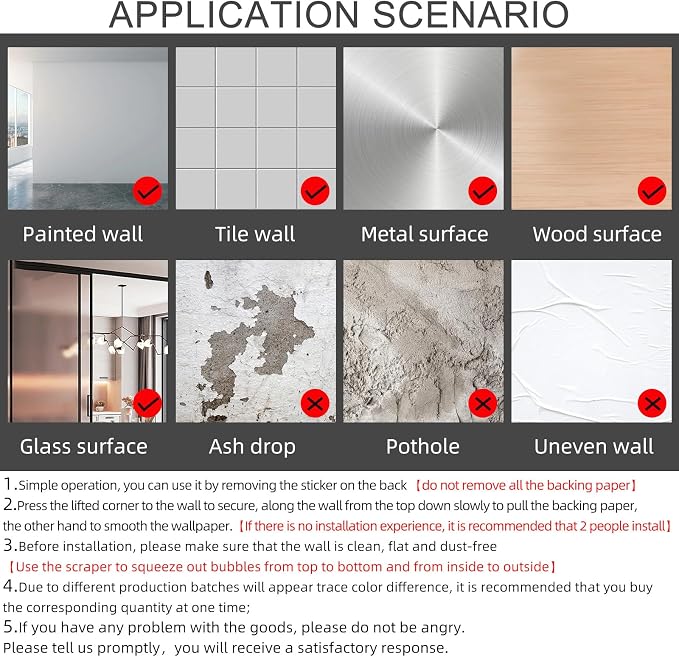 (15.7" x 393.7") Grey Wallpaper Self Adhesive Peel and Stick | Wall Pattern for Living Room TV Wall Store Backdrops Thick Wallpaper PVC DIY Decorative Roll