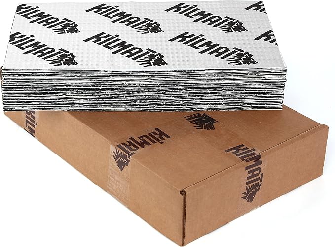 KILMAT Extra 100 mil (2.5 mm) 25 sqft (2.4 sqm) Car Sound Deadening Mat, Butyl Automotive Sound Deadener, Audio Noise Insulation and dampening