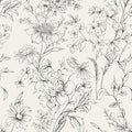 Hopepak 17.3''x394'' Black and Cream White Floral Wallpaper Peel and Stick Wall Paper for Bedroom Self Adhesive Removable Contact Paper Waterproof for Bathroom