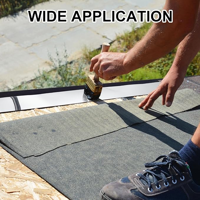 Therwen 1 Roll Aluminum Flashing Roll Metal Aluminum Roof Panels 0.2 mm Thickness Roof Flashing Strip for Sealing Windows Doors Siding Backyard Stains Moss and Mildew Prevention (10" x 10')