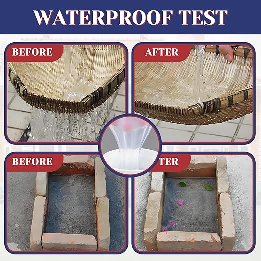 Upgraded Invisible Waterproof Agent Clear as Crystal, Transparent Waterproof Paint for Both Interior and Exterior Use on Rooftops, Bathrooms, and Walls for Leak Prevention and Tight Seal. (35OZ)