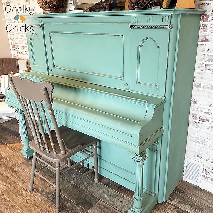 Chalky Chicks Chalk Paint for Furniture, Craft, Cabinet, Wood - Spray Paint-Ready for Home Decor - Riptide (Green Blue) 16 Fl Oz (Pack of 1)
