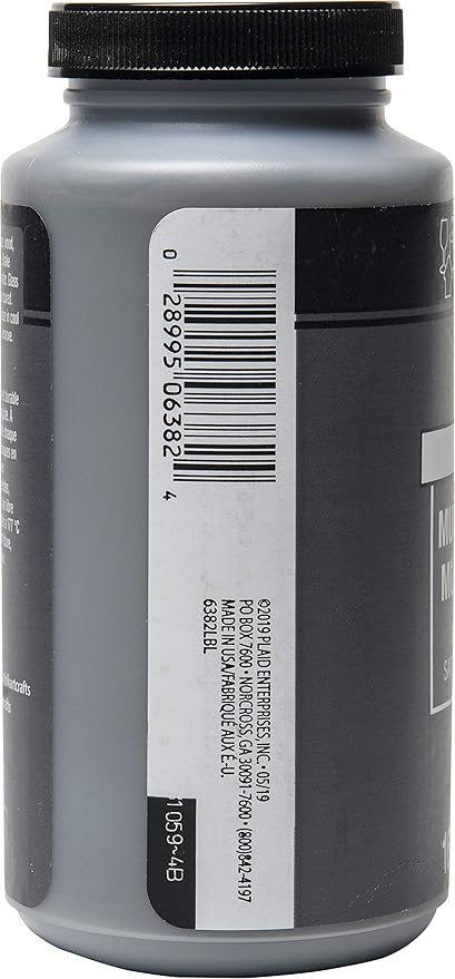 FolkArt Multi-Surface Satin Acrylic Paint in Assorted Colors, 16 oz, Medium Gray 16 Fl Oz