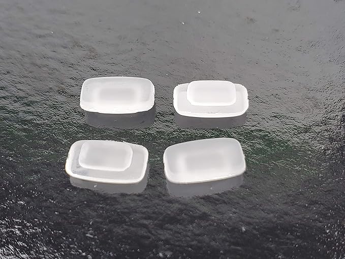 2 Pairs of Replacement 12 mm x 6mm Square Slip in Silicone Nose Pads for Sunglasses and Eyeglasses Costa Maui Replacement Nosepads