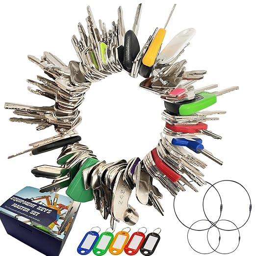 95PCS Heavy Equipment Keys,Construction Machine Operator Ignition Keys for Genie Skyjack JLG JD Cat Case Komatsu Kubota Sany New Holland Takeuchi Terex Yammar Toyata Bobcat