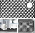 Sink Protectors for Kitchen Sinks - Large 28.4“ x 15” with Right Side Top Hole Heat Resistant Easy to Clean Non-Slip Kitchen Sink Mat for Kitchens Sinks Stainless Steel Bottom (Black) - 72x38CM