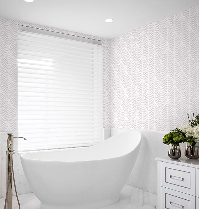 Safiyya Peel and Stick Wallpaper Boho Contact Paper Pink Geometric Modern Wall Paper Self Adhesive Removable Wallpaper for Bedroom Vinyl Rolls 17.3"x78.7"