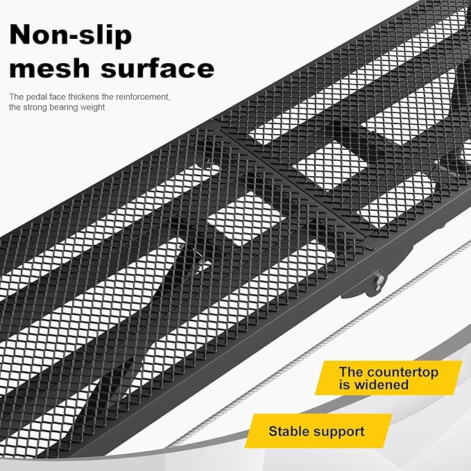 Scaffolding Platform 15.75"x59.05" Adjustable Work Platform Support 330 lbs Portable Scaffold 5 Gear Adjust Height 31 to 46 inches Folding Ladder Step Stool Non Slip