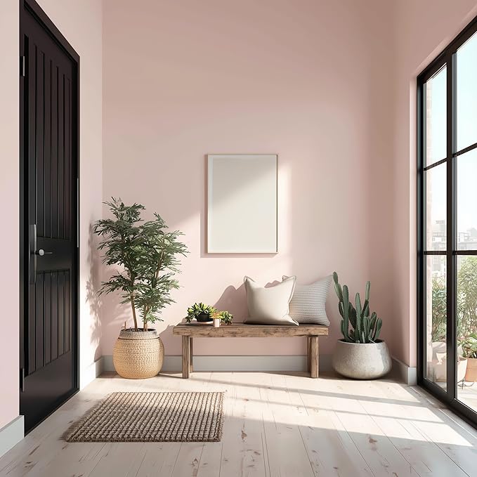 EVOLVE Interior Paint & Primer, Eggshell (Pale Pink), 1 Gallon – One-Coat Coverage, Excellent Hide, Low VOC, Low Odor, Washable Paint for Walls, Doors & Trim