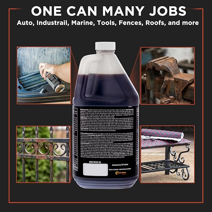 Custom Shop Barrier Bond - Rust Converter, 1 Gallon, Anti-Rust Metal Coating, Rustpoofing Protection, Rust Remover & Inhibitor