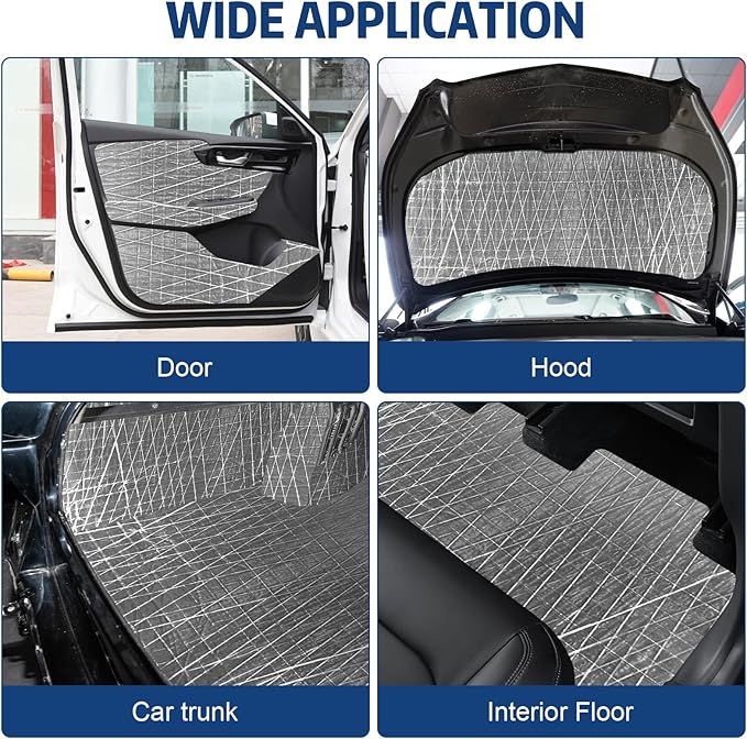 Storystore 8 Pcs 197 mil Thick Car Sound Deadening Mat, 8.6 sqft Sound Deadener Mat Material with Self-Adhesive, Automotive Audio Sound Dampening and Heat Insulation for Truck, Vehicle