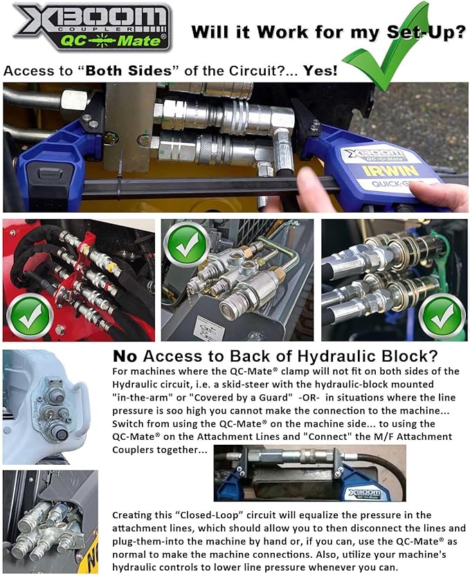 QC-Mate by XBoom Coupler (3/8" & 1/2" Duo-Jaw Set, 12” QC-Mate Clamp)