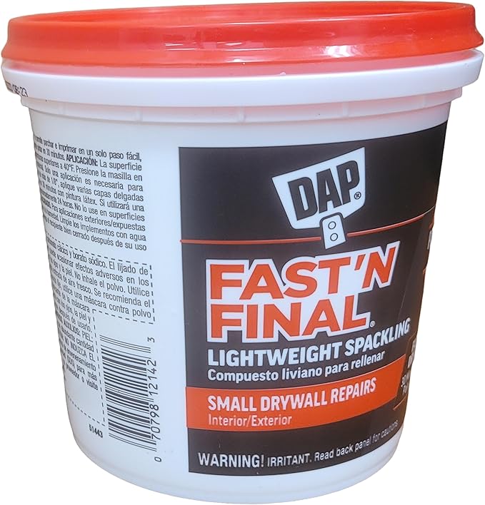 DAP Fast 'N Final Ready to Use White Lightweight Spackling Compound 1 qt.