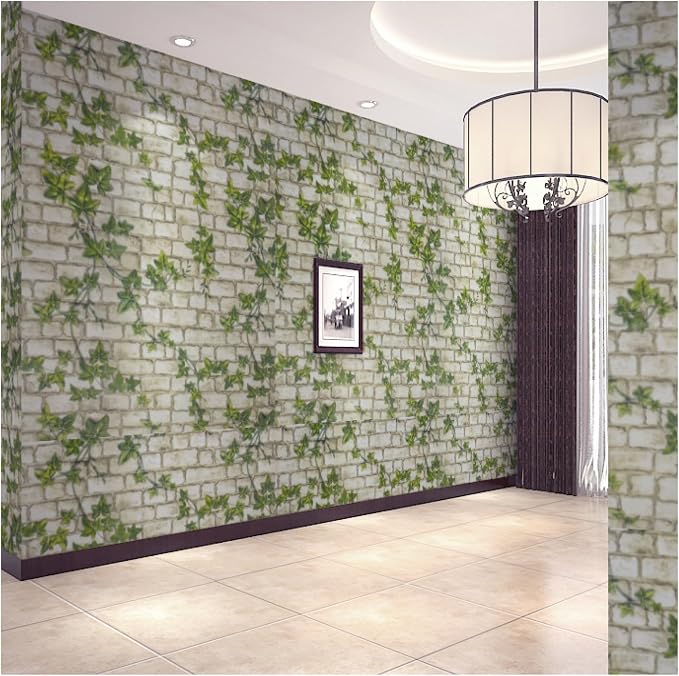 Brick Wallpaper Peel and Stick 3D Brick Stone Self Adhesive Removable Contact Paper Backsplash for Bathroom Garage Living Room Contact Paper Removable for Decorative Vinyl 15.7"x196"