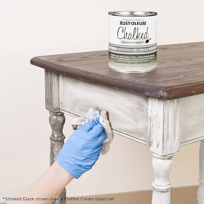 Rust-Oleum 315883-2PK Chalked Decorative Glaze, 30 oz, Semi-Transparent Smoked, 2 Pack