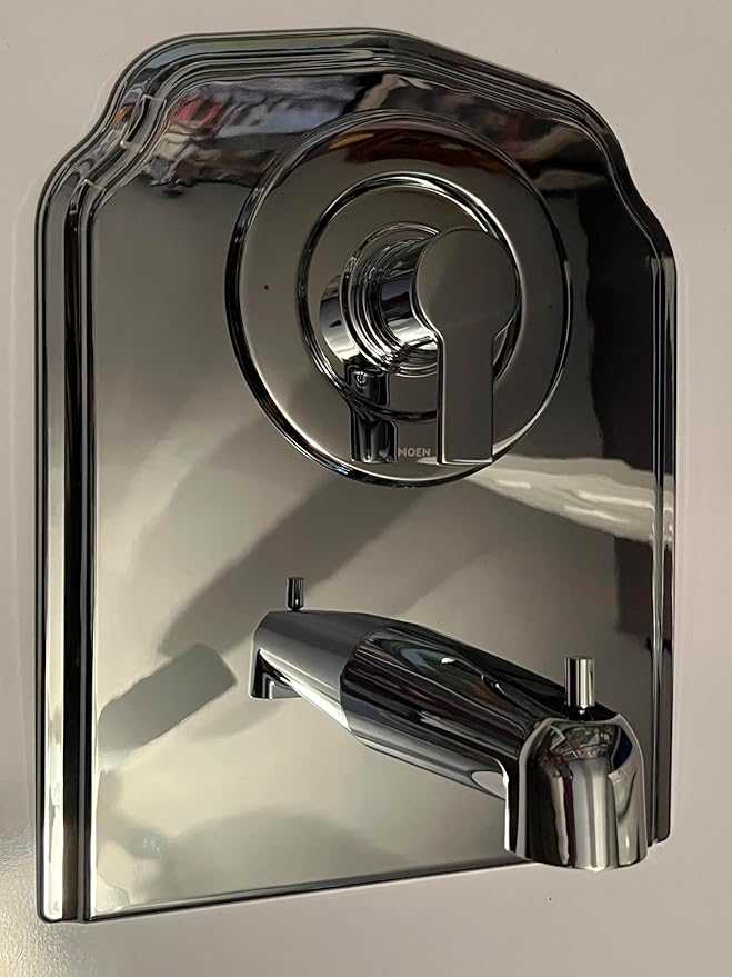 UPDATE PLATE for Single Handle Tub & Shower Valves, Space-Saving, Problem Solved (Chrome)