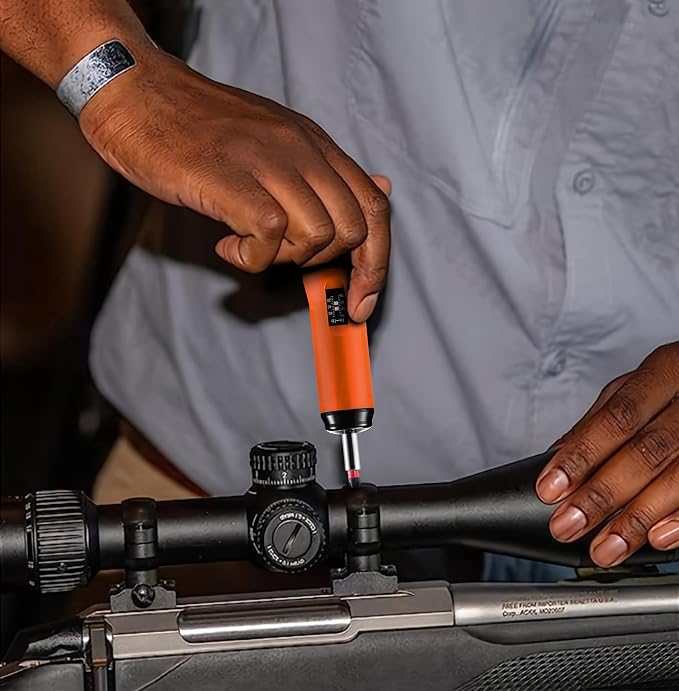 KNINE OUTDOORS Torque Screwdriver Wrench Driver Set 10-70 Inch Pounds lbs for Maintenance with T-bar Handle, 40 Hex Bits, 1/4" Socket, Shaft Extension, For Tools, Bike Repairing and Mounting (Orange)