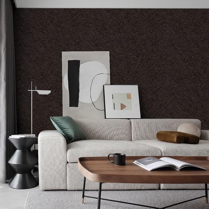 Brown Peel and Stick Self Adhesive Wallpaper Countertop Contact Paper | Removable Waterproof Bathroom 15.7" X 393.7" Kitchen Vinyl Wrap for Cabinet Countertops Wall Counter Top Paper