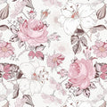 Hopepak Floral Peel and Stick Wallpaper Modern Pink Wall Paper Self Adhesive Removable Contact Paper for Girls Bedroom Cabinets Bathroom Nursery Home Decoration 16.1'' x 118''