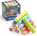 JOYIN 16 PCS Sidewalk Chalks Set Non-Toxic Washable Jumbo Chalk Bulk for Toddlers 1-3, Painting on Chalkboard, Driveway and Playground, Outdoor Activities, Gift for Kids, School Supplies