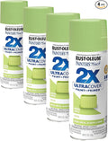 Rust-Oleum 334070 Painter's Touch 2X Ultra Cover Spray Paint, 12 oz, Satin Green Apple (Pack of 4)