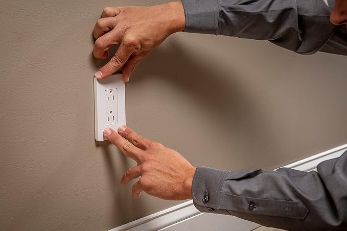 Square D by Schneider Electric Square D X Series Wall Plate for Outlet and Light Switch, Mid Size Plus 1 Gang, Matte Gray (Pack of 2)