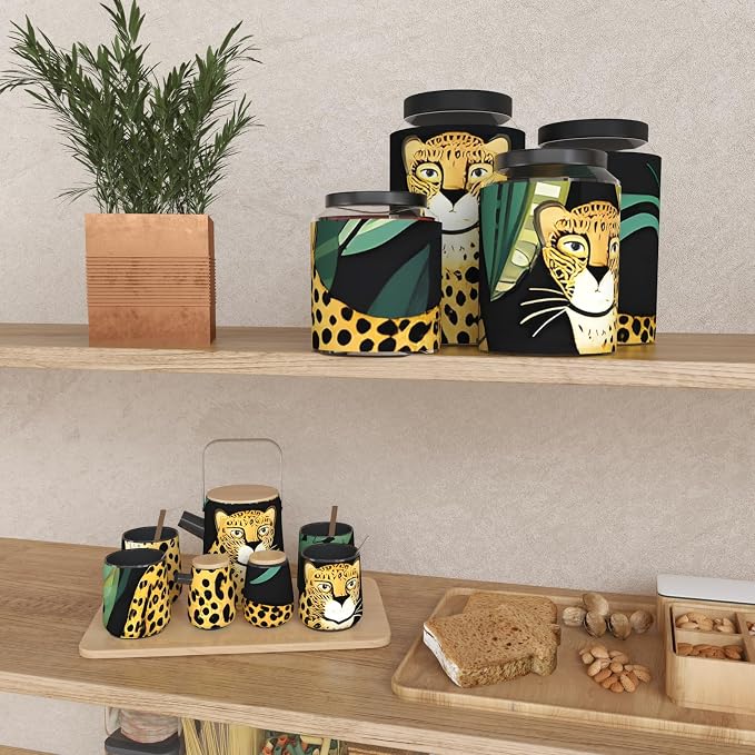 Black Gold Vintage Leopard Peel and Stick Wallpaper 17.5" x 787" | Waterproof Vinyl Self Adhesive Removable Renter Friendly Floral Contact Paper
