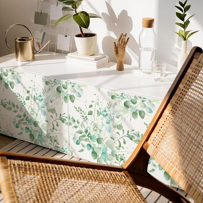 Naphite Green Floral Wallpaper Botanical Leaf Contact Paper 393in17.3in | Nature Eucalyptus Boho Contact Paper for Cabinets,Vinyl Self Adhesive Removable Wallpaper,Bedroom Bathroom Decor, Easy Match