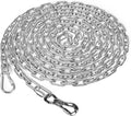 Tresbro Heavy Duty Dog Chains for Outside, 15FT Stainless Steel Tie Out Cable with Swivel Hook for Small Medium Dogs, Metal Chew Proof Pet Runner Chain Leash Lead for Outdoor Camping Hiking Yard, 4MM