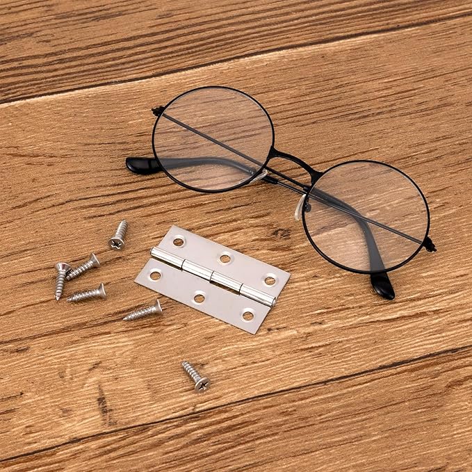2.2 inch Stainless Steel Folding Butt Hinge Home Furniture Hardware Door Cupboard Cabinet Hinge Pack of 16
