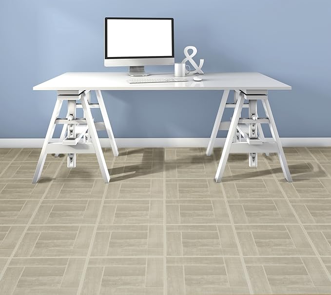 Nexus Self Adhesive 12-Inch Vinyl Floor Tiles, 20 Tiles - 12" x 12", Saddlewood Pattern - Peel & Stick, DIY Flooring for Kitchen, Dining Room, Bedrooms & Bathrooms by Achim Home Decor