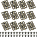 PATIKIL Small Butt Hinges 3/4 Inch, 12 Pack Mini Jewelry Box Hinge with Screw for Jewelry Wooden Boxes Cabinet Drawer Doors Gate, Brown